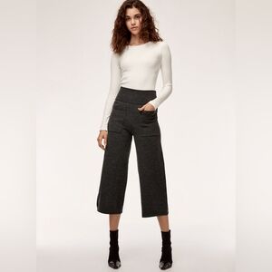 5 For $25✨️ Aritzia Wilfred Womens Xxs-Extra Small Black Crop High Waist Trouser